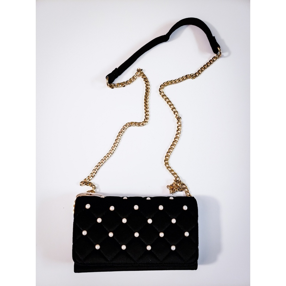 Crossbody bag. Dark red and black color.